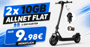 Niu KQi 100F E-Scooter mit 2x10GB Allnet Flat nur 9.98 Euro monatlich
