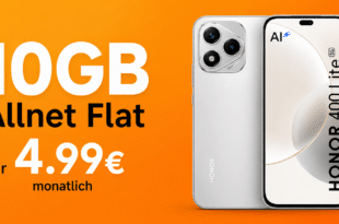 Honor 400 lite mit 10GB Allnet Flat nur 4.99 Euro monatlich