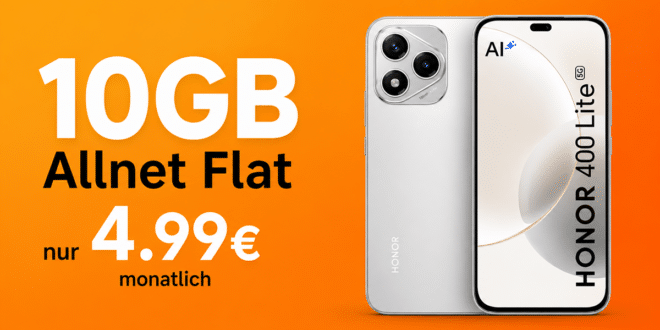 Honor 400 lite mit 10GB Allnet Flat nur 4.99 Euro monatlich