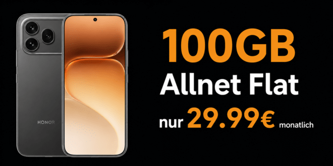 Honor 600 Pro mit Vertrag - 512GB einmalig 29 Euro mit 100GB Allnet Flat nur 29.99 Euro monatlich