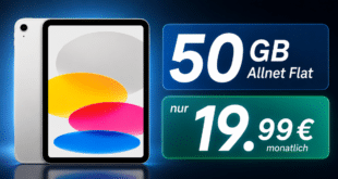 Apple iPad 2025 mit 50GB Allnet Flat nur 19.99 Euro monatlich