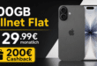 iPhone 17 für einmalig 299 Euro mit 100GB Allnet Flat und 200 Euro Cashback nur 29.99 Euro monatlich