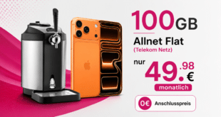 iPhone 17 Pro & Bierzapfanlage Beer Master für einmalig 230 Euro mit 100GB Telekom Allnet Flat nur 49.98€ monatlich