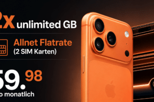 iPhone 17 Pro für einmalig 79€ mit o2 2x unlimited Allnet Flatrate (2 SIM Karten) für zusammen nur 59.98€ monatlich