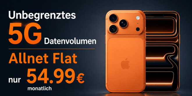iPhone 17 Pro Max 256GB für einmalig 249 Euro mit o2 unlimited Allnet Flat nur 54.99 Euro monatlich