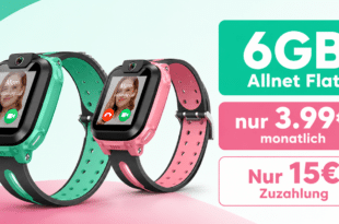 imoo Watch Phone Z1 Kinder Smartwatch für einmalig 15 Euro mit 6GB Allnet Flat nur 3.99 Euro monatlich
