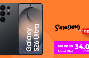 Samsung Galaxy S26 Ultra für einmalig 219 Euro mit 200GB Telekom Allnet Flat nur 34.00 Euro monatlich