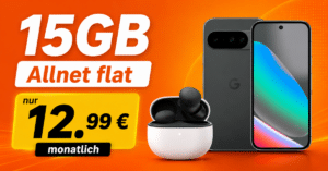 Google Pixel 10 & Pixel Buds Pro 2 für einmalig 79 Euro mit 15GB Allnet Flat nur 12.99 Euro monatlich