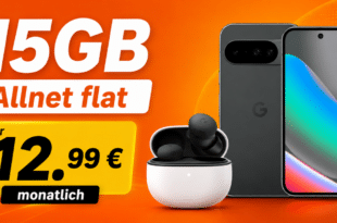 Google Pixel 10 & Pixel Buds Pro 2 für einmalig 79 Euro mit 15GB Allnet Flat nur 12.99 Euro monatlich