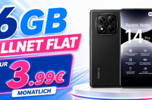 Xiaomi Redmi Note 14 Pro 5G für einmalig 69 Euro mit 6GB Allnet Flat nur 3.99 Euro monatlich