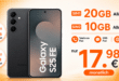 Samsung Galaxy S25 FE für einmalig 59 Euro mit 20GB Allnet Flat (+10GB extra SIM) nur 17.98 Euro monatlich