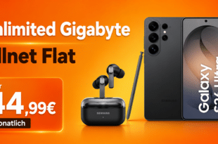 Samsung Galaxy S26 Ultra 512GB & Galaxy Buds4 Pro für einmalig 89 Euro mit o2 unlimited Allnet Flat nur 44.99 Euro monatlich
