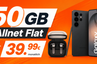 Samsung Galaxy S26 Ultra & Galaxy Buds4 für einmalig 100 Euro mit 50GB Allnet Flat nur 39.99 Euro monatlich