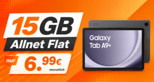 Samsung Galaxy Tab A9+ Wi-Fi mit 15GB Allnet Flat nur 6.99 Euro monatlich
