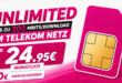 unlimited Allnet Flat bis zu 300Mbits Download im Telekom Netz nur 24.95€ monatlich
