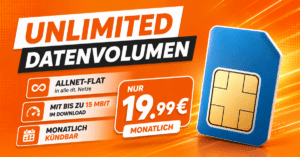 Unlimited Allnet Flat mit bis zu 15Mbits im Download nur 19.99 Euro monatlich - monatlich kündbar