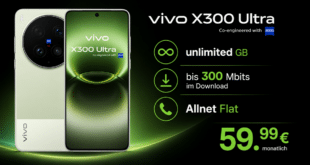 vivo X300 Ultra mit Vertrag - 1TB für einmalig 869 Euro mit o2 unlimited Allnet Flat für 59.99 Euro monatlich