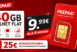 Vodafone Prepaid - 40GB Allnet Flat nur 9.99€ alle 4 Wochen - Kein Anschlusspreis
