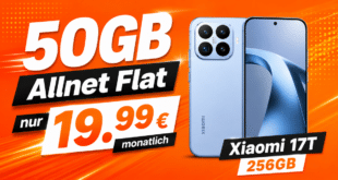 Xiaomi 17T mit Vertrag - 256GB mit Voucher für einmalig 99 Euro mit 50GB Allnet Flat nur 19.99 Euro monatlich
