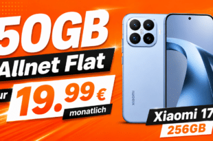 Xiaomi 17T mit Vertrag – einmalig 99 Euro mit 50GB Allnet Flat und 30€ Cashback nur 19.99 Euro monatlich