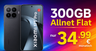 Xiaomi 17T Pro 1TB Version mit 300GB Allnet Flat nur 34.99 Euro monatlich