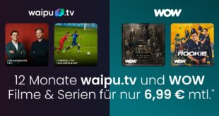 waipu.tv und WOW starten Mega-Aktion: 12 Monate für nur 6.99 Euro monatlich