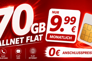 70GB Vodafone Allnet Flat nur 9.99 Euro monatlich