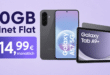 Samsung Galaxy A57 & Galaxy Tab A9+ Wi-Fi für einmalig 69 Euro mit 20GB Allnet Flat nur 14.99 Euro monatlich