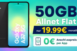 Samsung Galaxy A27 mit 50GB Allnet Flat nur 19.99 Euro monatlich