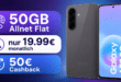 Samsung Galaxy A57 256GB für einmalig 1 Euro mit 50GB Allnet Flat & 50€ Cashback nur 19.99 Euro monatlich