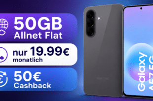 Samsung Galaxy A57 256GB für einmalig 1 Euro mit 50GB Allnet Flat & 50€ Cashback nur 19.99 Euro monatlich