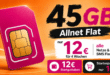Prepaid Karte Telekom Netz – 45GB Allnet Flat nur 12€ alle 4 Wochen – Starterpaket-Preis nur 1€