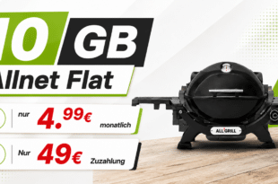 Weber Gasgrill Q1200N für einmalig 49 Euro mit 10GB Allnet Flat nur 4.99 Euro monatlich