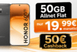 Honor 600 512GB für einmalig 1 Euro mit 50GB Allnet Flat & 50€ Cashback nur 19.99 Euro monatlich