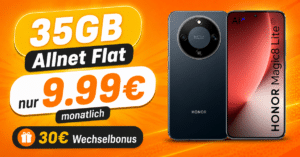 Honor Magic 8 Lite mit 35GB Allnet Flat und 30€ Wechselbonus nur 9.99 Euro monatlich