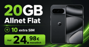 Google Pixel 10 Pro mit 20GB Allnet Flat (+10GB extra SIM) nur 24.98 Euro monatlich