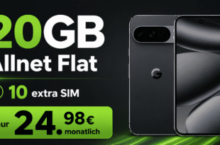 Google Pixel 10 Pro mit 20GB Allnet Flat (+10GB extra SIM) nur 24.98 Euro monatlich