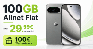 Google Pixel 10 Pro XL für einmalig 299 Euro mit 100GB Allnet Flat und 100€ Wechselbonus nur 29.99 Euro monatlich