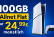 Playstation 5 PS5 Slim Digital Edition mit 100GB Allnet Flat nur 24.99 Euro monatlich