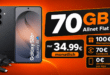 Samsung Galaxy S26+ (S26Plus) & Schnellladegerät für einmalig 149 Euro mit 70GB Allnet Flat und 100€ Wechselbonus und 70€ Cashback nur 34.99€ monatlich