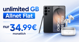 Samsung Galaxy S26 Ultra & Buds4 Pro für einmalig 239 Euro mit o2 unlimited Allnet Flatrate nur 34.99 Euro monatlich