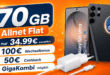 Samsung Galaxy S26 Ultra & Schnellladegerät für einmalig 279 Euro mit 70GB Allnet Flat und 100€ Wechselbonus und 50€ Cashback nur 34.99 Euro monatlich
