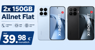 2x Xiaomi 17T mit 2x 150GB Allnet Flat nur 39.98 Euro monatlich