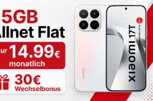 Xiaomi 17T für einmalig 29 Euro mit 35GB Allnet Flat und 30€ Wechselbonus nur 14.99 Euro monatlich