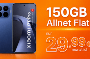 Xiaomi 17T Pro für einmalig 99 Euro mit 150GB Allnet Flat nur 29.99 Euro monatlich