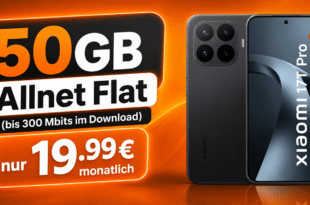 Xiaomi 17T Pro für einmalig 29€ mit 50GB Allnet Flatrate nur 19.99€ monatlich