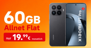 Xiaomi 17T Pro für einmalig 79 Euro mit 60GB Allnet Flat nur 19.99 Euro monatlich