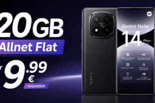 Xiaomi Redmi Note 14 Pro+ für einmalig 29€ mit 20GB Allnet Flat nur 9.99€ monatlich