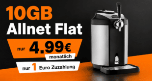 Bierzapfanlage Beer Master mit 10GB Allnet Flat nur 4.99 Euro monatlich