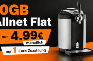 Bierzapfanlage Beer Master mit 10GB Allnet Flat nur 4.99 Euro monatlich